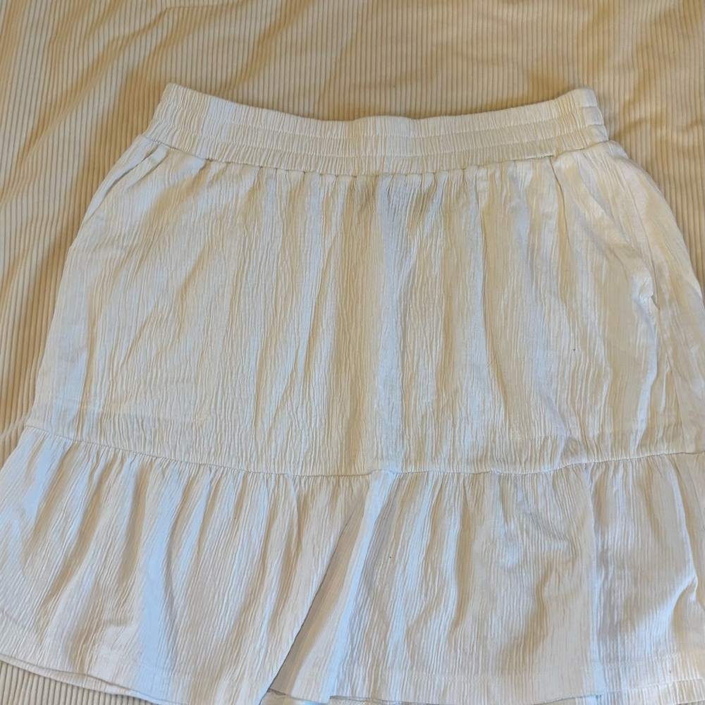 Lands' End Elegant Cream Skirt